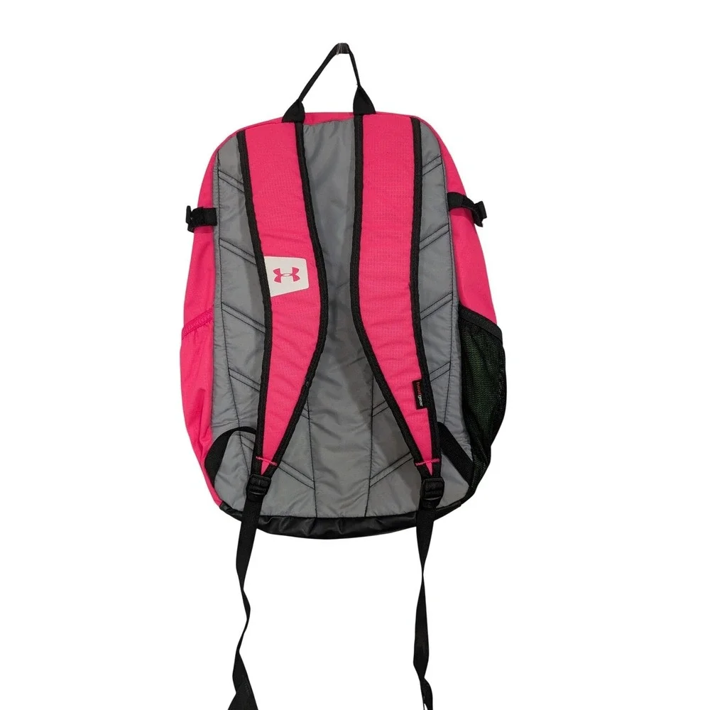 Under Armour Storm Backpack Pink Lime Green HeatGear Athletic Bag - OSFA